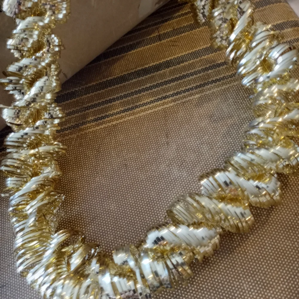 Antique metallic gold Garland, West Germany