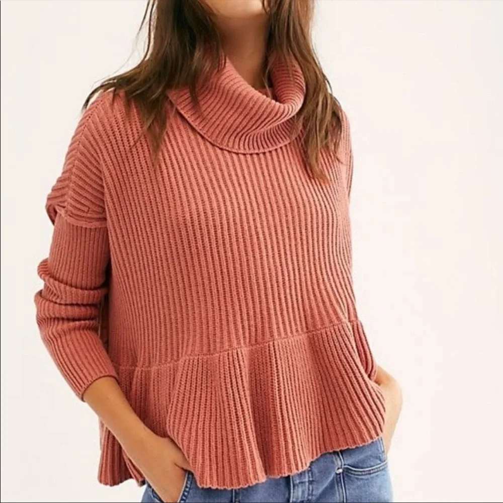 Free People Layer Cake Sweater Rose Pink OB1010828 Boxy Oversize