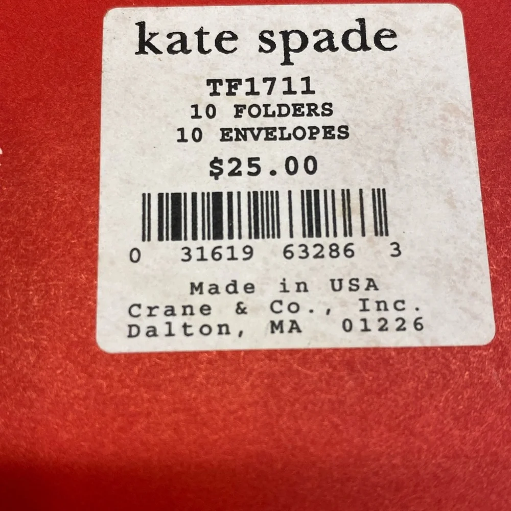 Kate Spade 10’Come to a Party Fold Over Invitations Crane & Co Stationary NWT