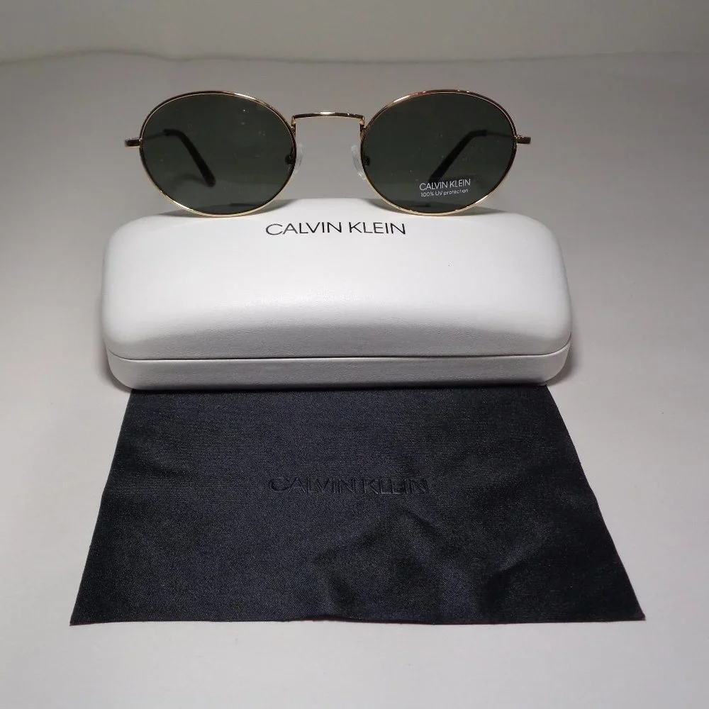 Calvin Klein CK20116S Shiny Gold Soft Tortoise New Men's Sunglasses