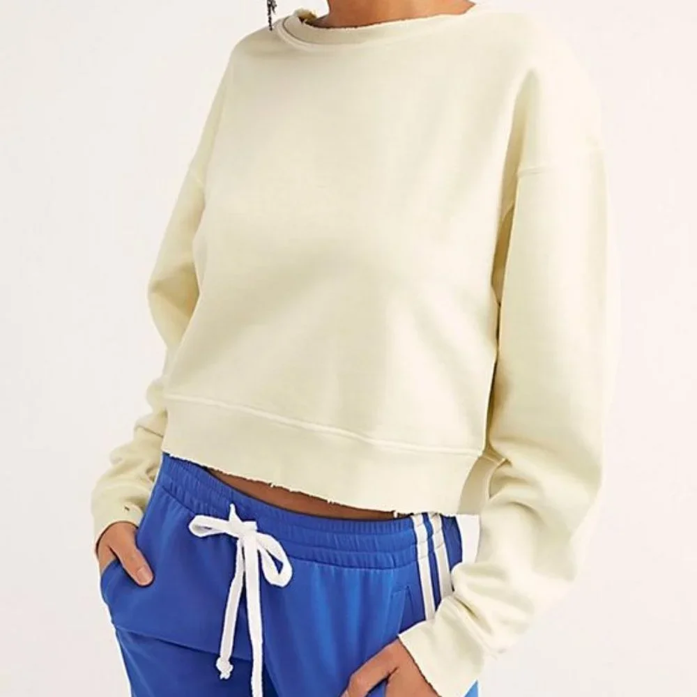 Free People Cool Rider Slouchy Sweatshirt Top Pullover XS
