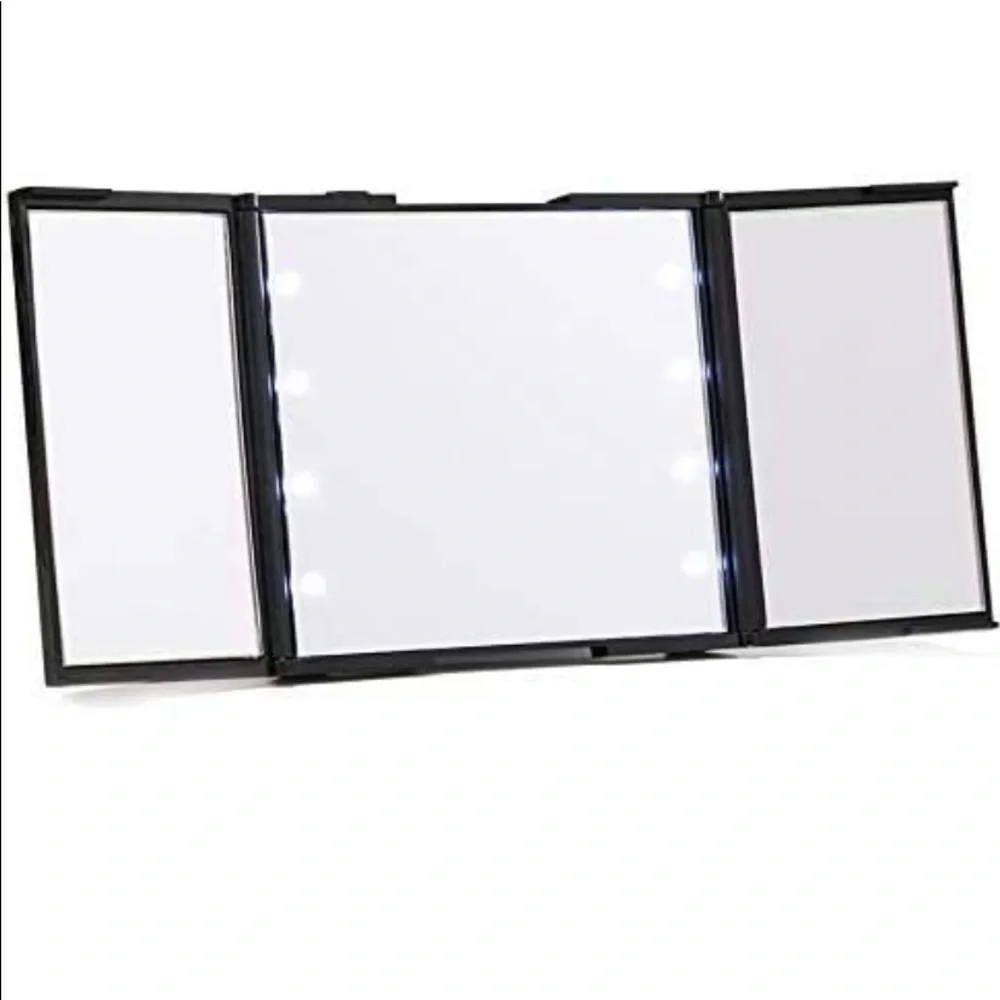 Impressions Vanity Trifold Makeup Mirror Adjustable Tabletop Compact