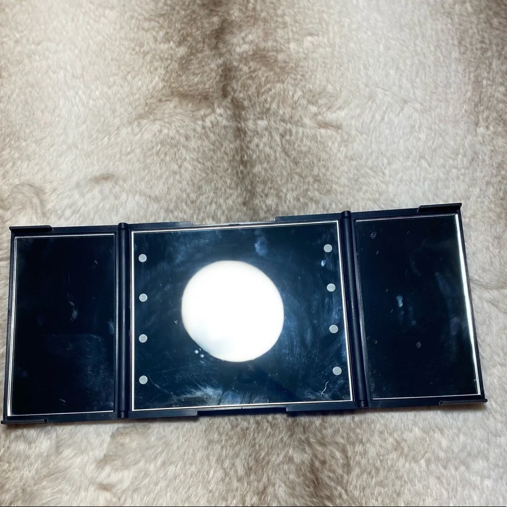 Impressions Vanity Trifold Makeup Mirror Adjustable Tabletop Compact