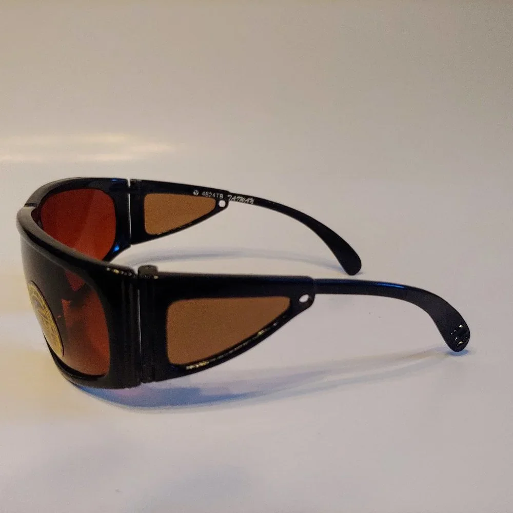(NWT) Vintage 90's Kids Nylon Sun Wrapper Sports Sunglasses (M.Black)
