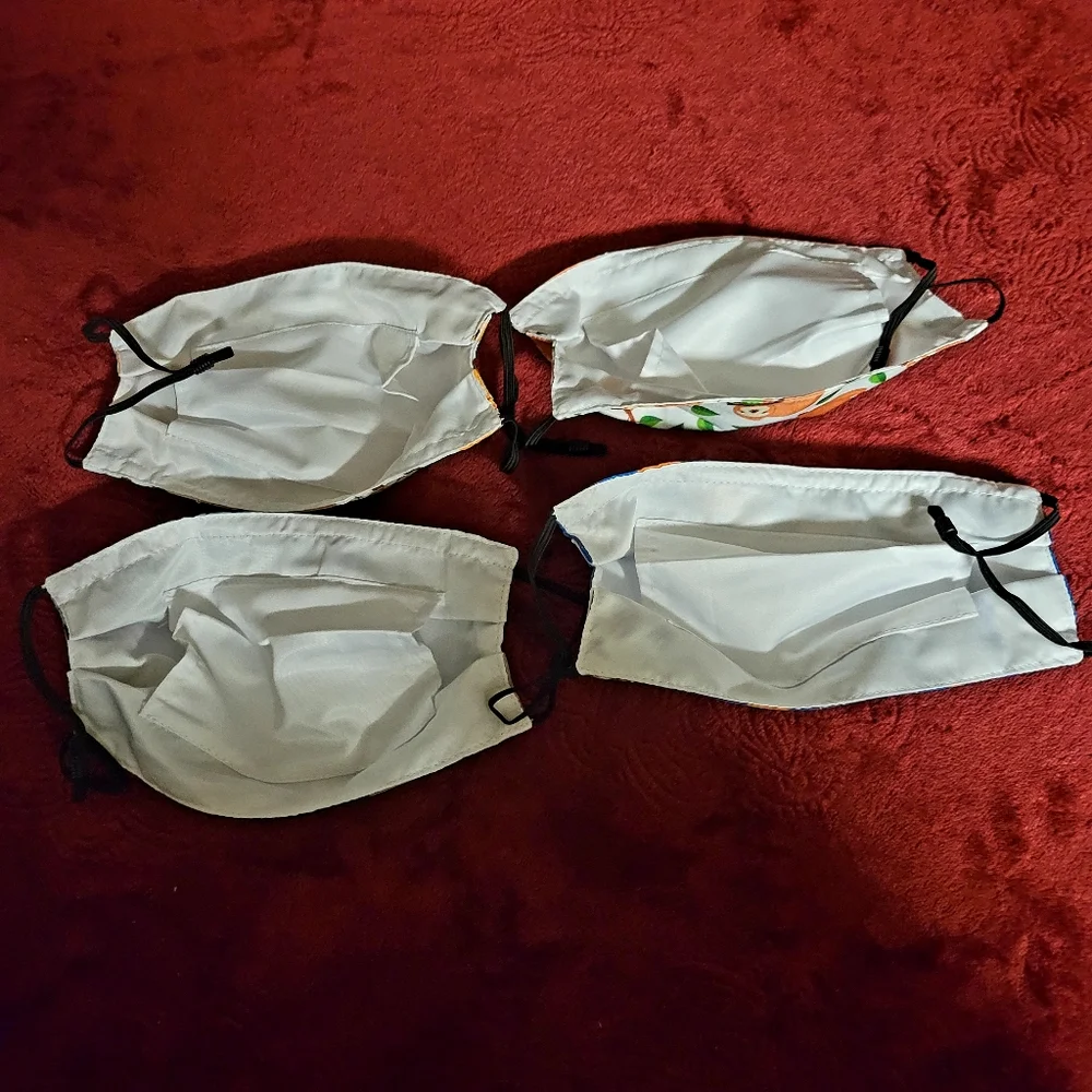 NWT YELLOW SLOTH ADULT FACE MASK 4 PACK UNISEX SIZE ONE SIZE FITS ALL