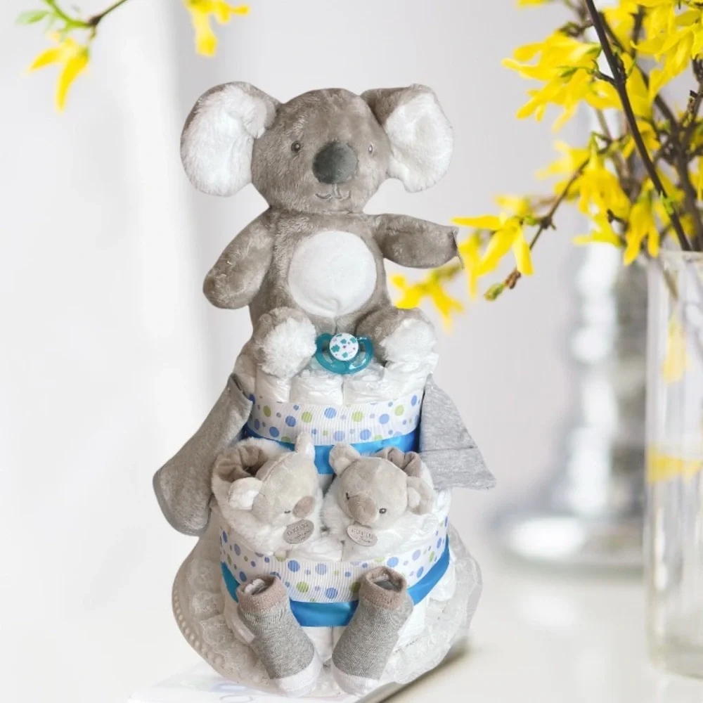 Koala Diaper Cake, Koala Themed