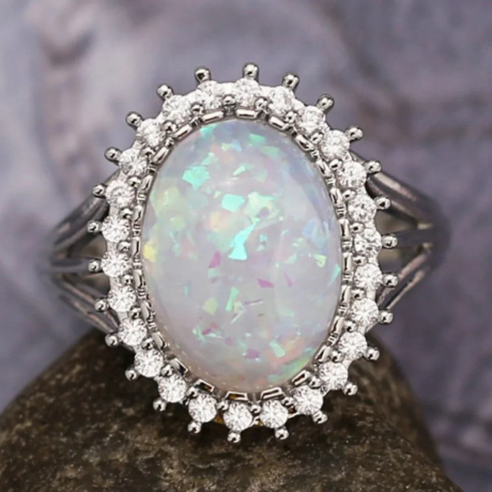 simulated diamond&opal