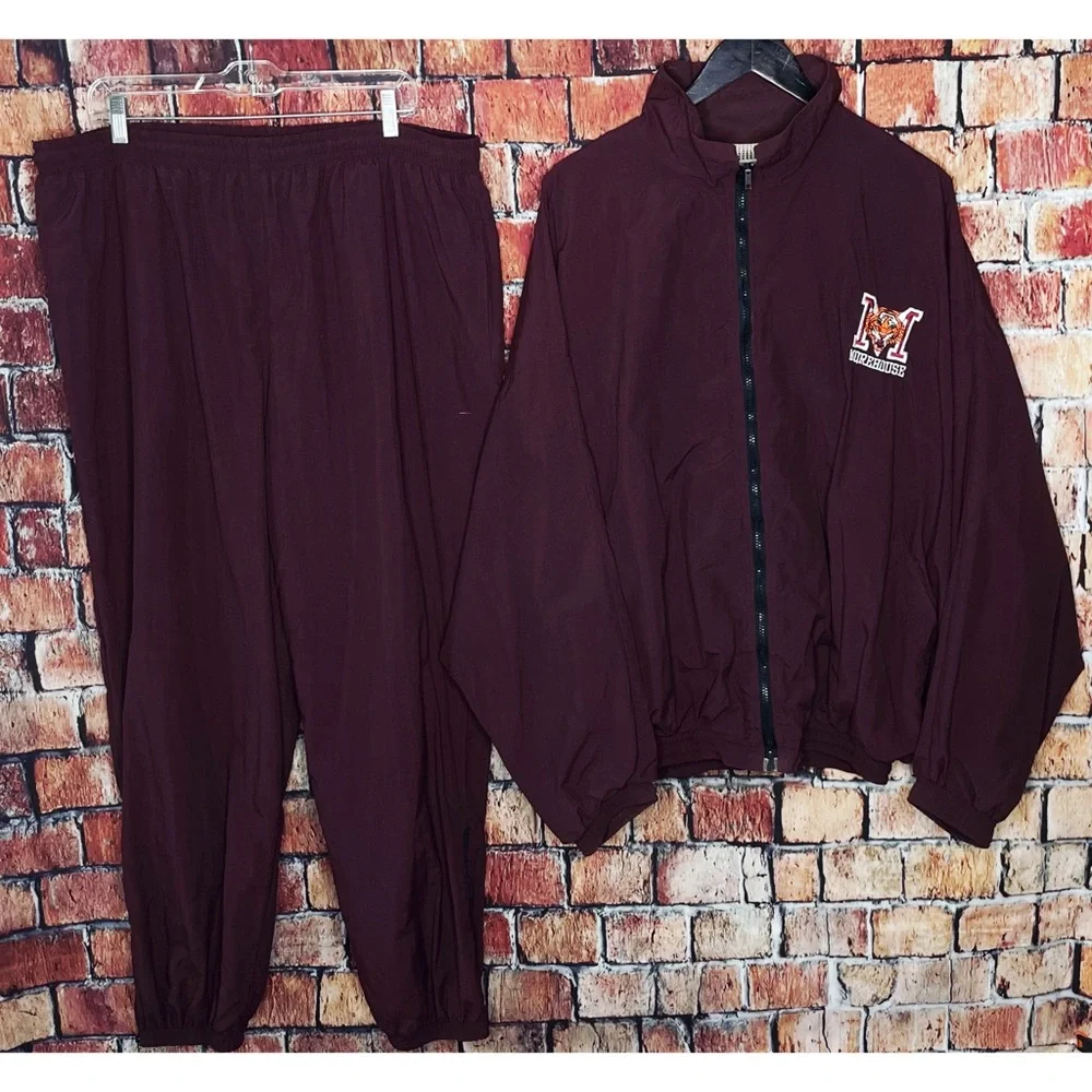 VTG Morehouse College Maroon Tigers Football HBCU XXXL Track Suit Windbreaker