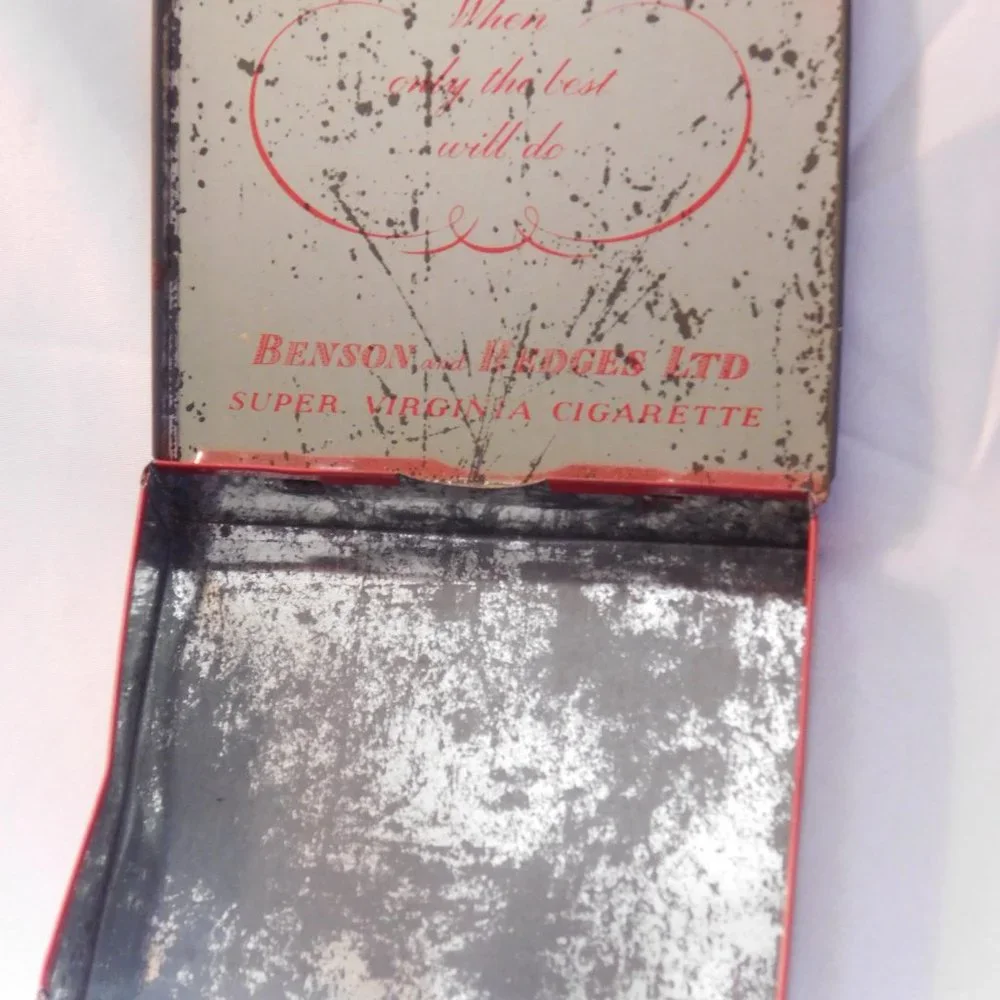 Vintage Benson and Hedges Super Virginia Cigarette Tin Old Bond St London W.I.