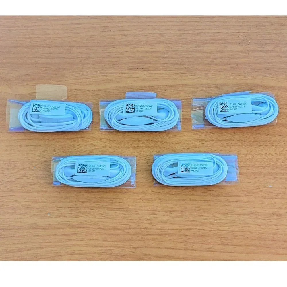 Lot #7 of 5 Samsung 3.5mm Stereo Handsfree Headset - White*** 💥PRICE DROP💥