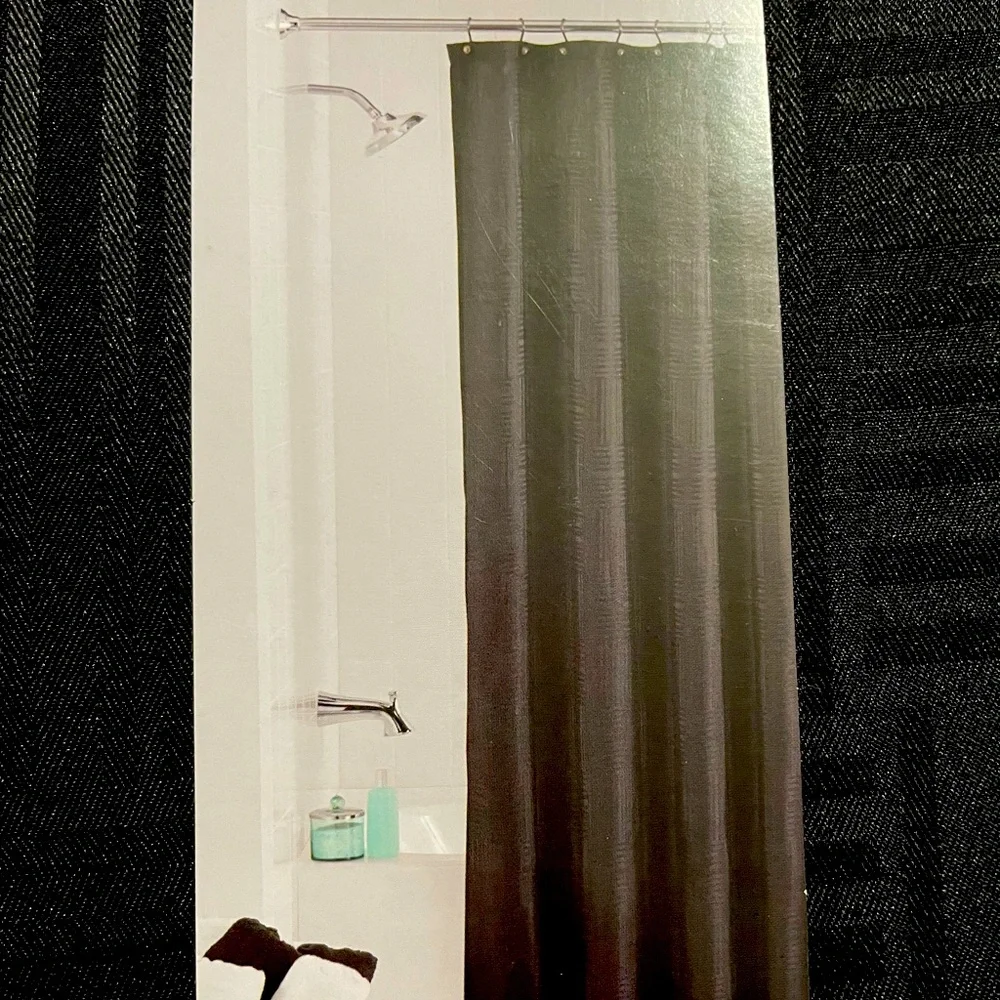 Black shower curtain