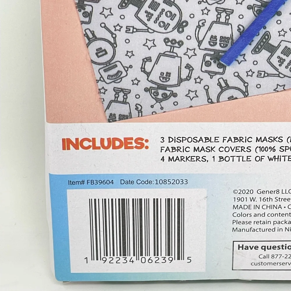 NIb! Create Your Own Face Mask Arts & Crafts 3 Mask set