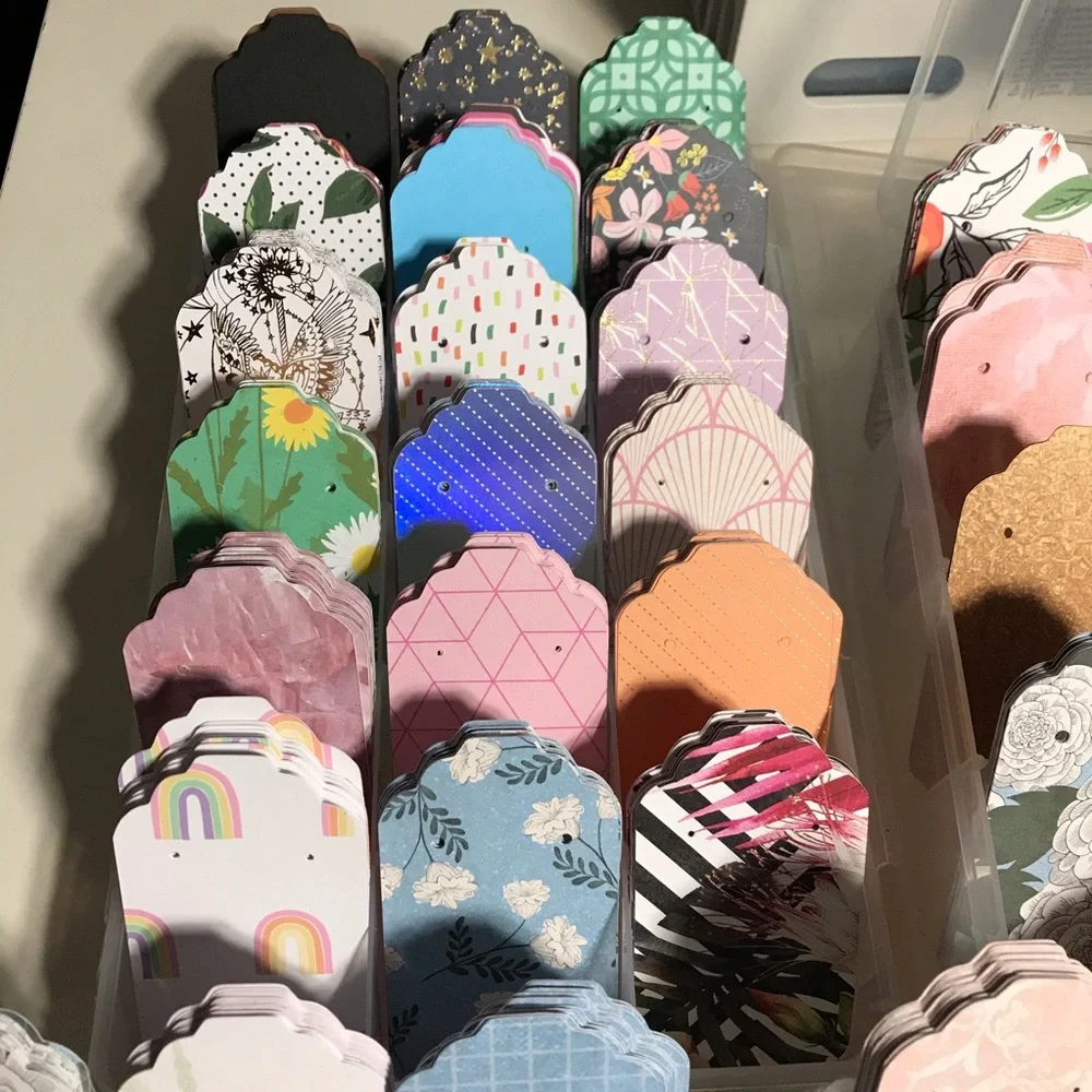 30 assorted earring cards display holders