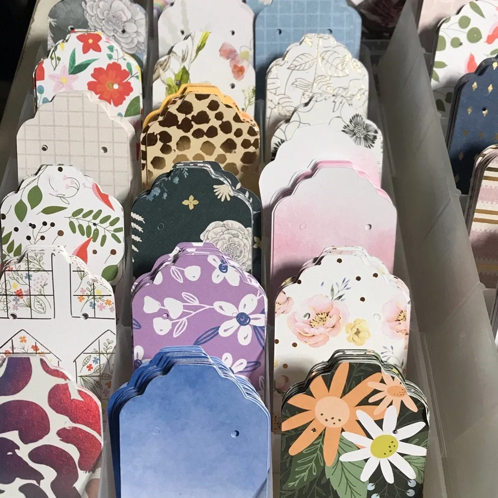 30 assorted earring cards display holders