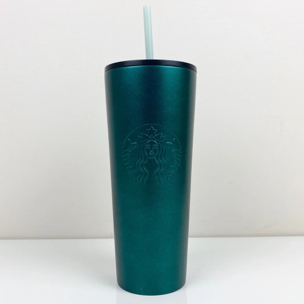 Starbucks Stainless Steel Blue Green 24oz Tumbler Venti 2020 Siren Logo