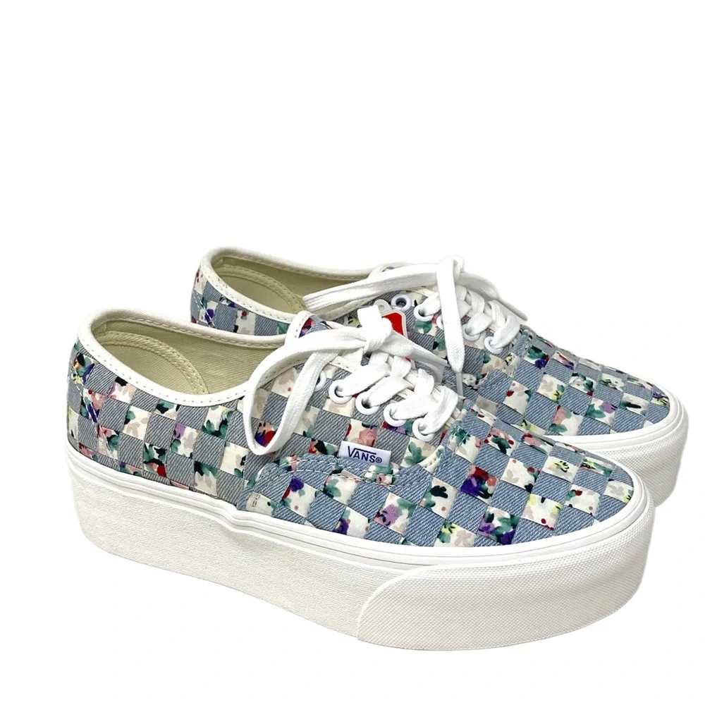 💖MEGA SALE💖VANS Authentic Stacker Woven Floral Women’s Platform VN0A5KXXAZA