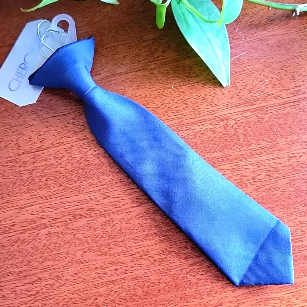 New Cherokee Clip on Neck tie Navy Blue 👔 12m 24m intant toddler