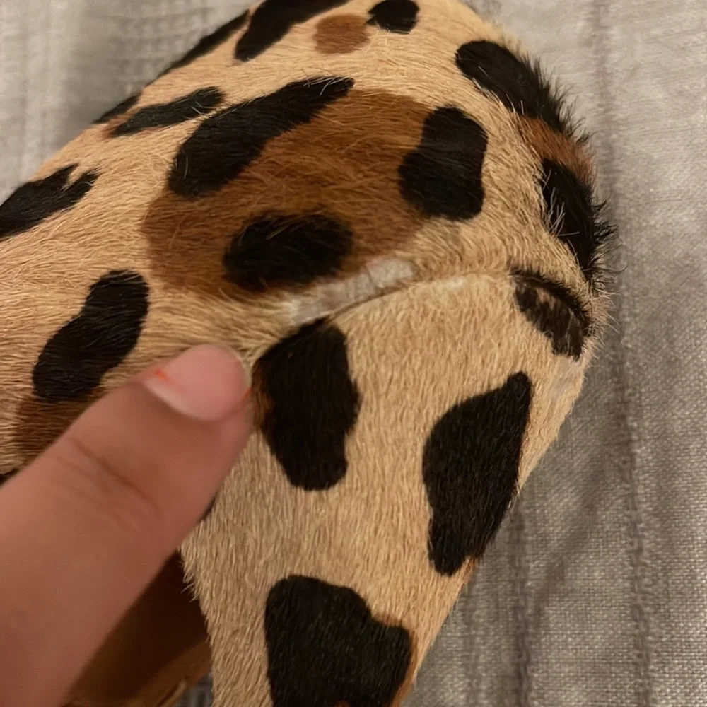 Schutz Leopard Print Calf Hair Pumps