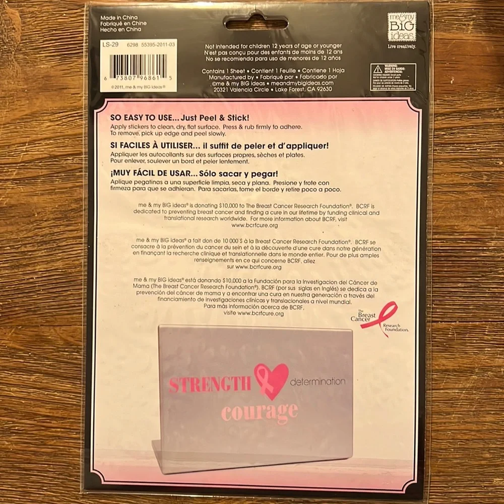 BREAST CANCER LAPTOP STICKERS NWT