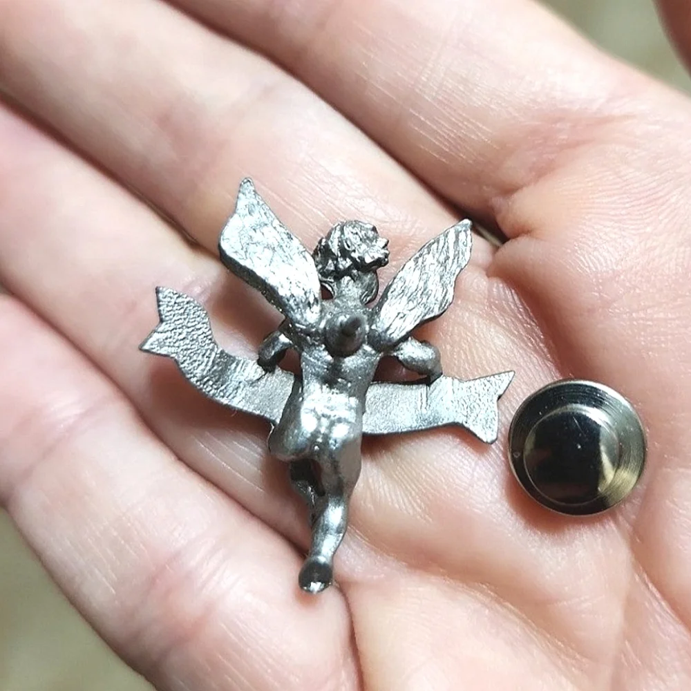 Anthropologie pewter angel