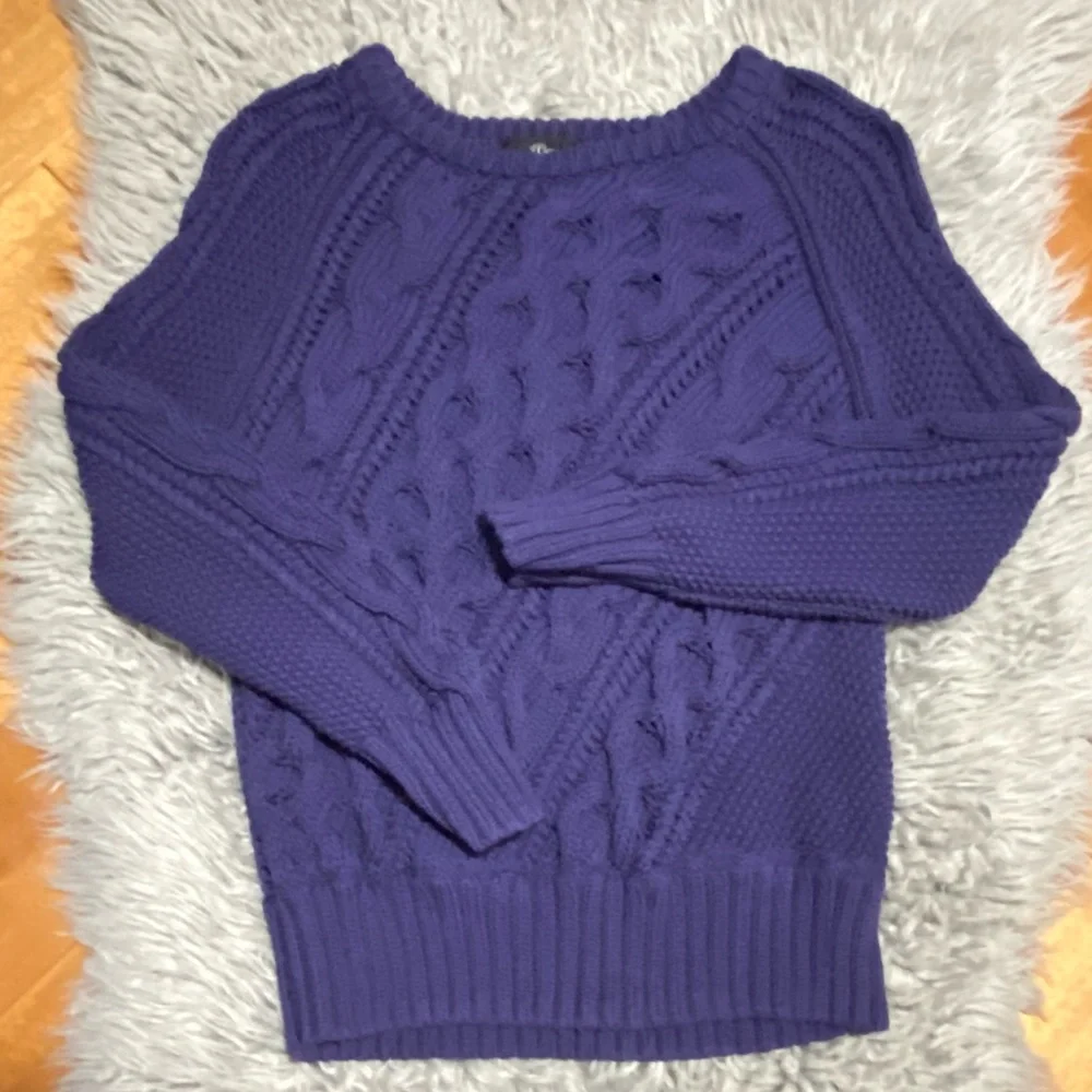 J.Crew Diagonal Cable-knit Crew-Neck Sweater Size XSmall