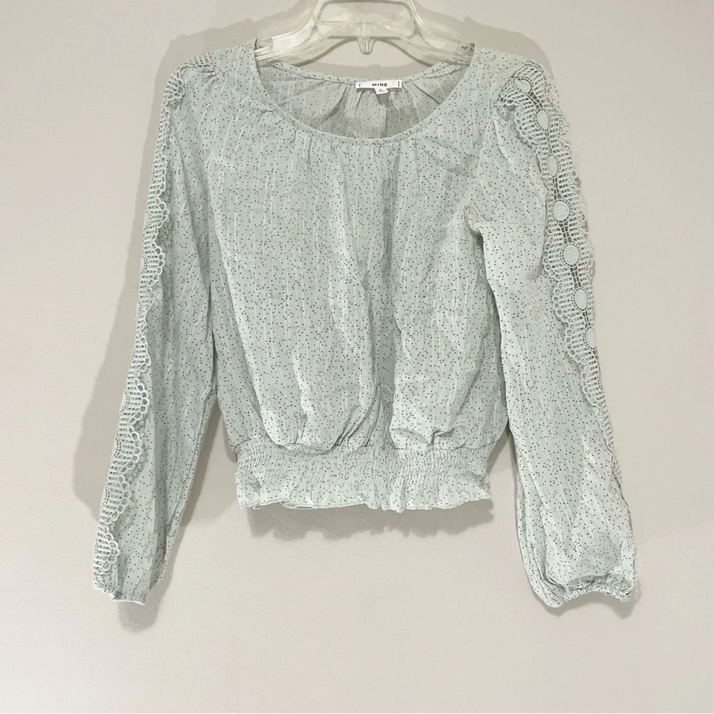Mine Light/Mint Green Lace Long Sleeve Size S