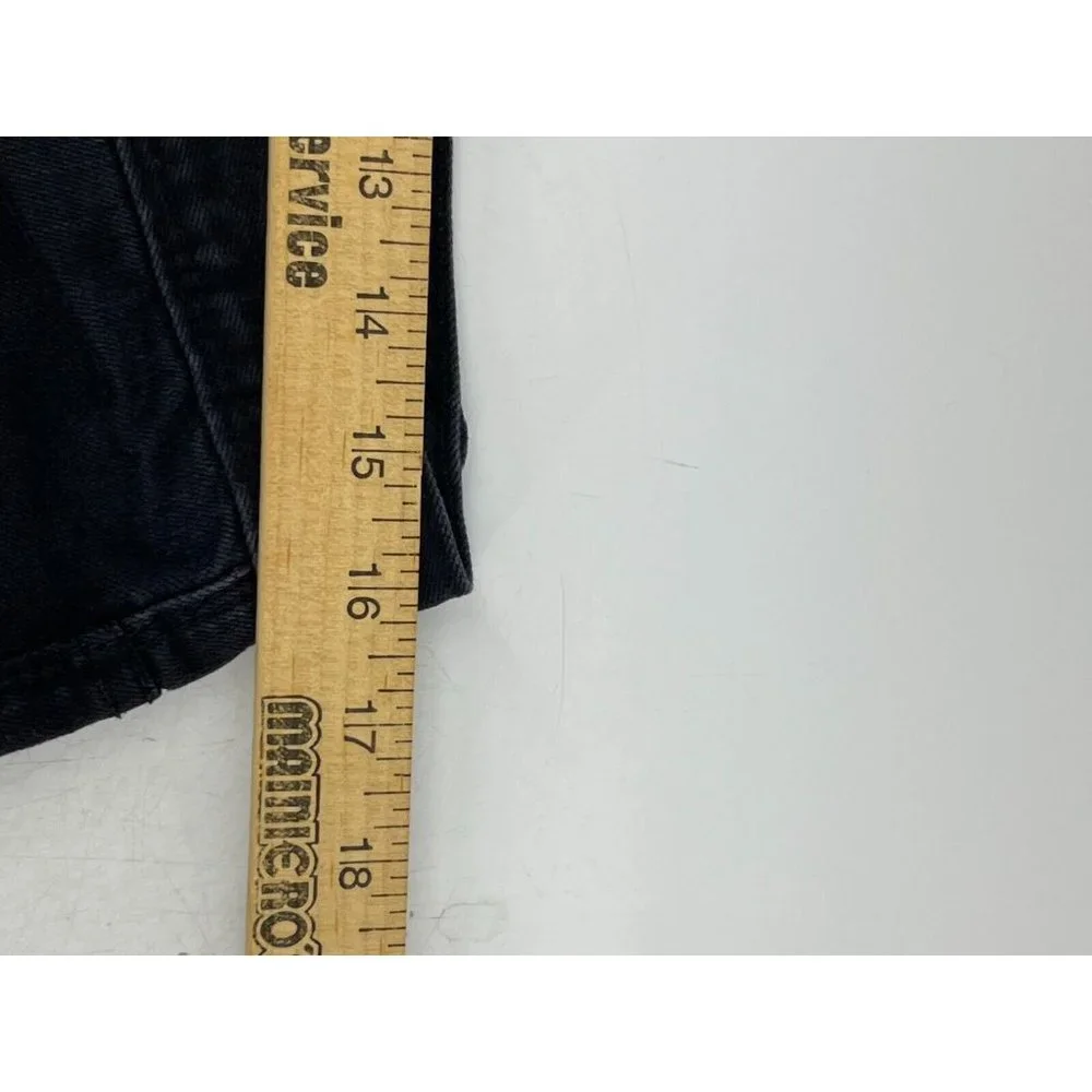 Calvin Klein Skinny Narrow Leg Women's Black Denim Button Fly Jeans Size 32Wx29