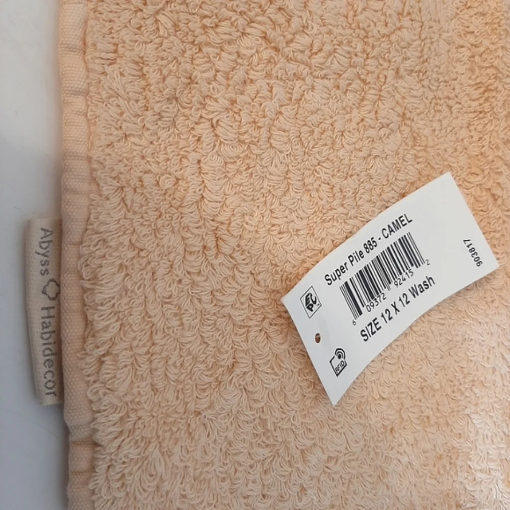 *Abyss and Habidecor Super Pile Washcloths Set of 2 Camel