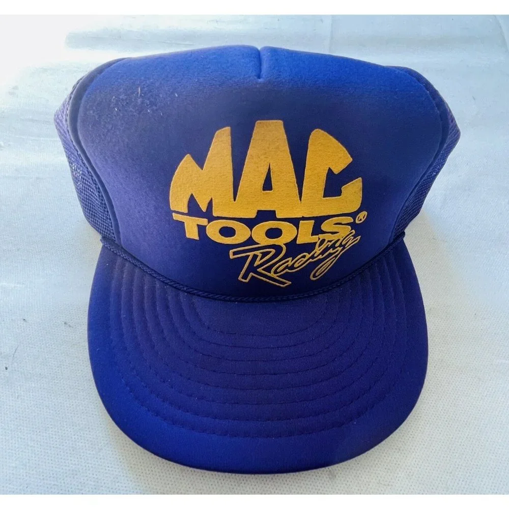 NWOT Mac Tools Racing Vintage Nissin Trucker Hat Cap Purple Lakers Rare