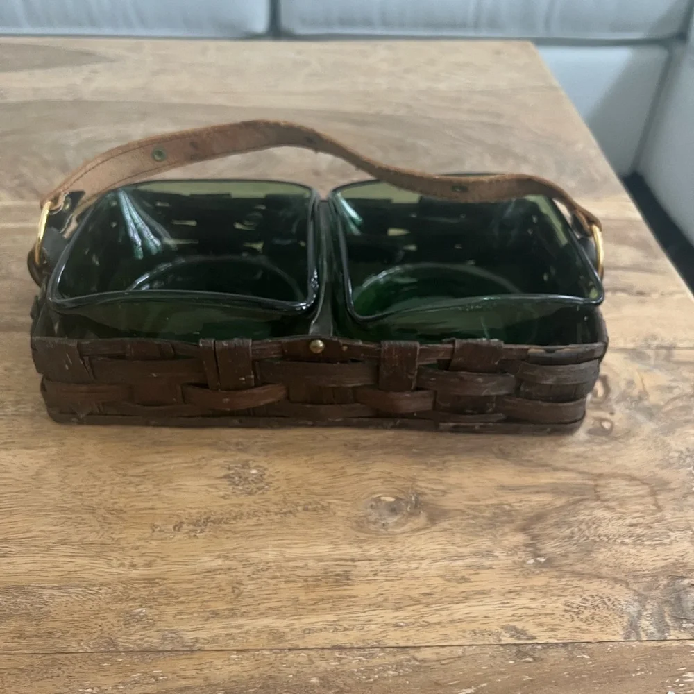Vintage rattan tray