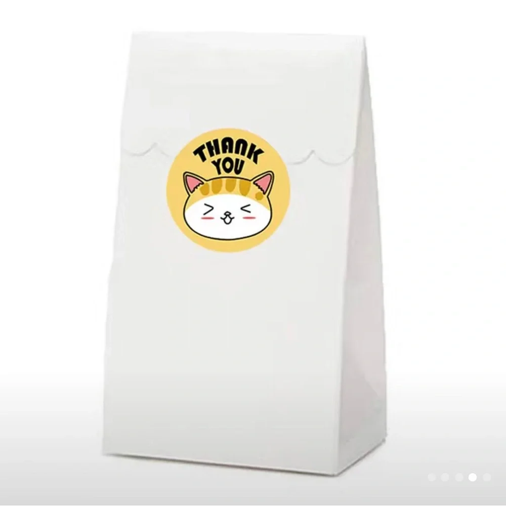 500pcs Cute Cartoon Kitten Stickers, 8 Patterns