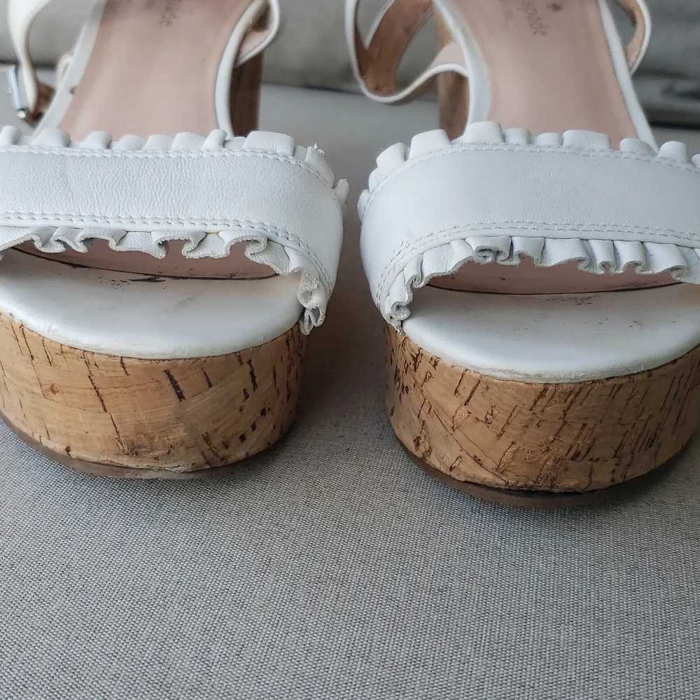 Kate Spade Frilly Platform Wedges, Size 8