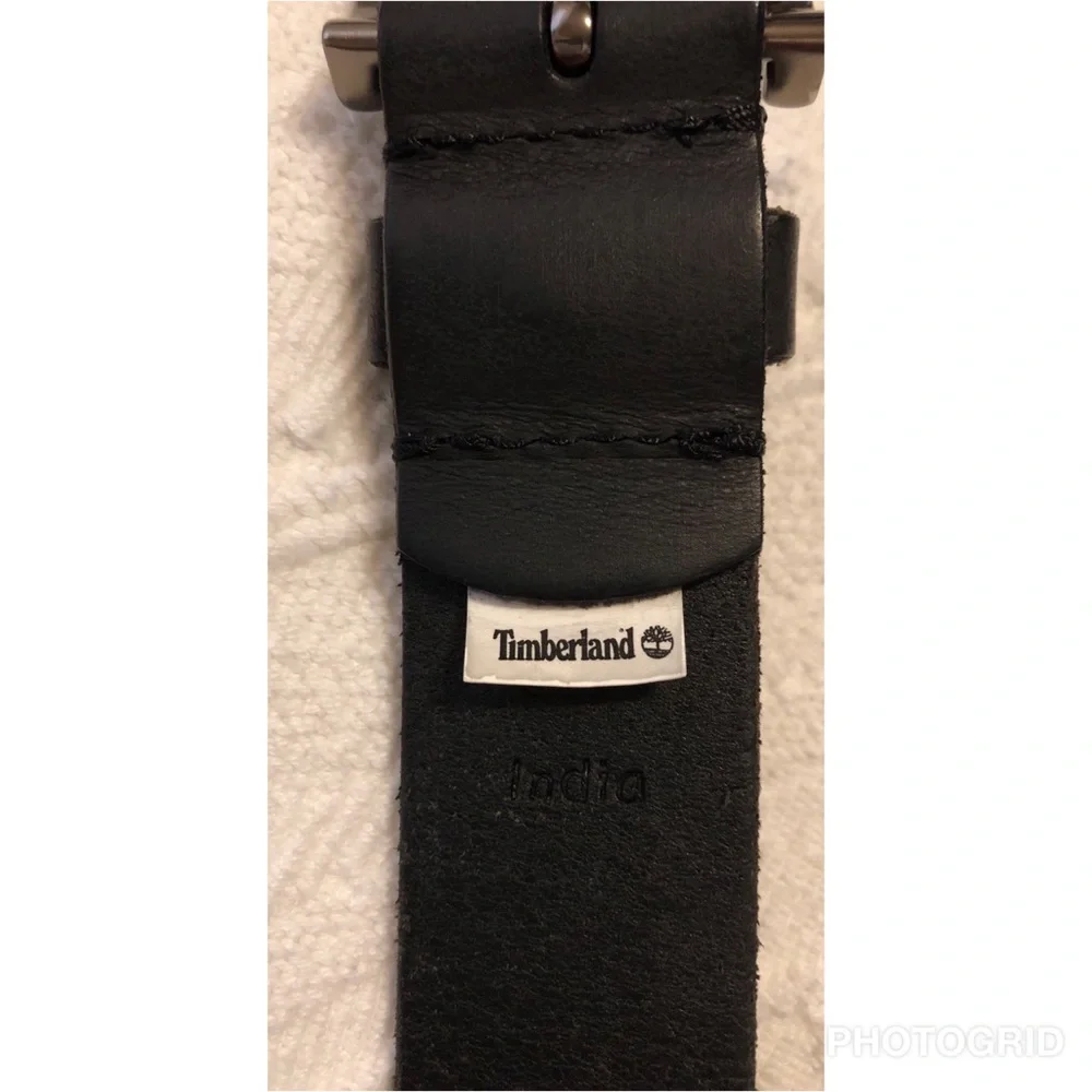 Timberland Men’s Black Leather Belt Size 36
