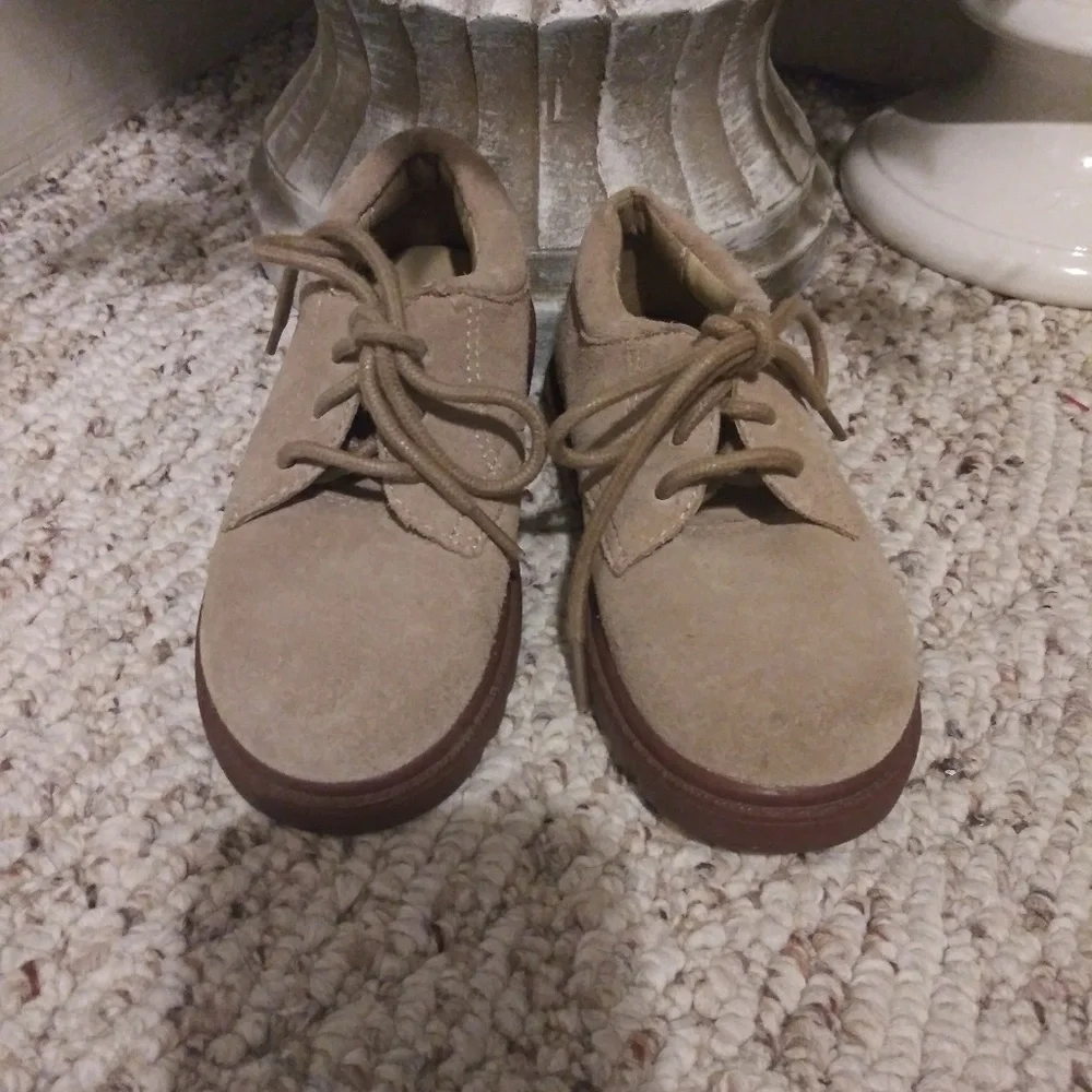 3/$18 Stride Rite James Tan Suede Boys Dress Shoe
