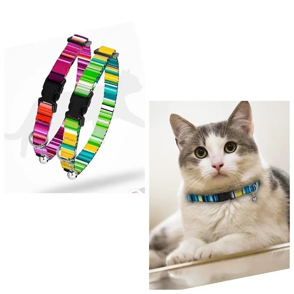 COPY - COPY - COPY - Tribal Breakaway Cat Collar with Bell 2 PCS Aztec Pattern …