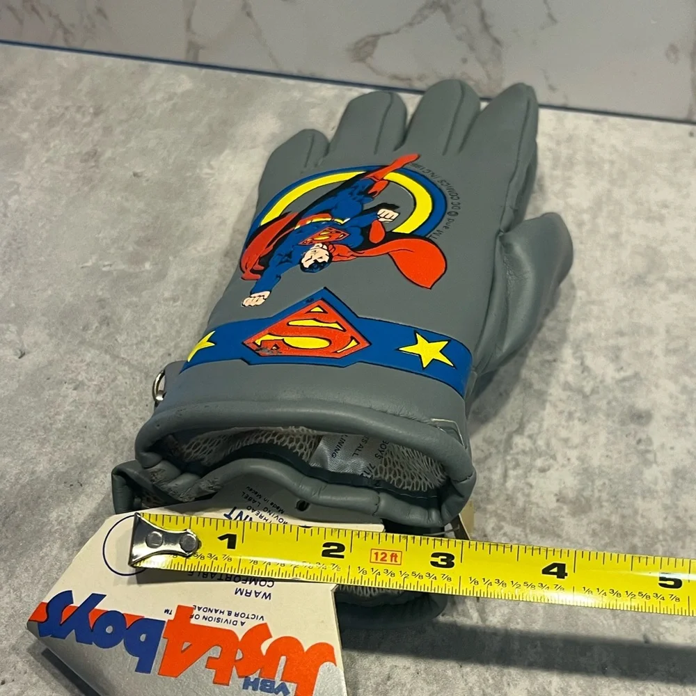 Superman DC Comics 1986 RARE kids boys gloves vintage