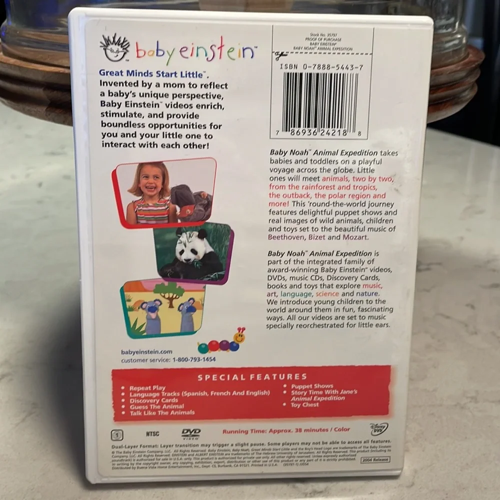 Baby Einstein DVD Baby Noah Animal Expedition.