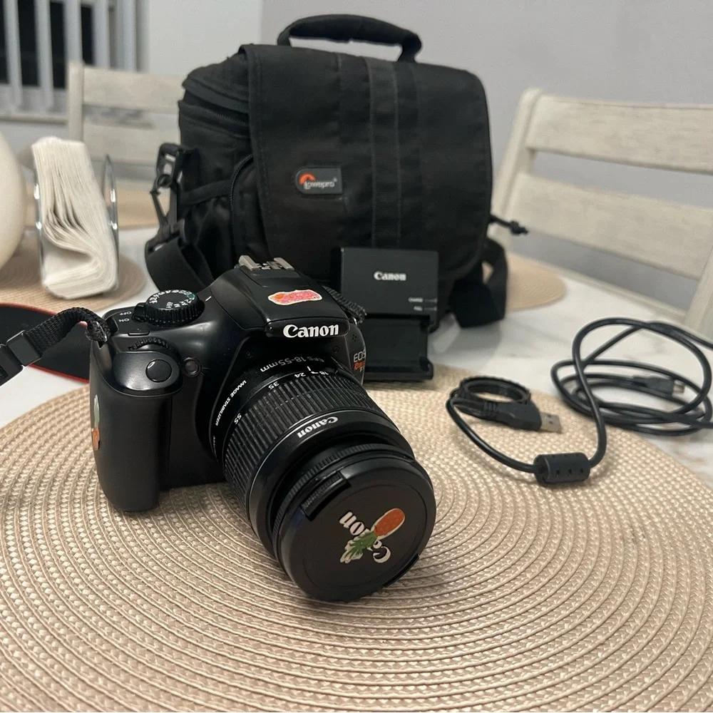 Canon EOS Rebel T3 Digital SLR Camera! with a Lowepro camera case