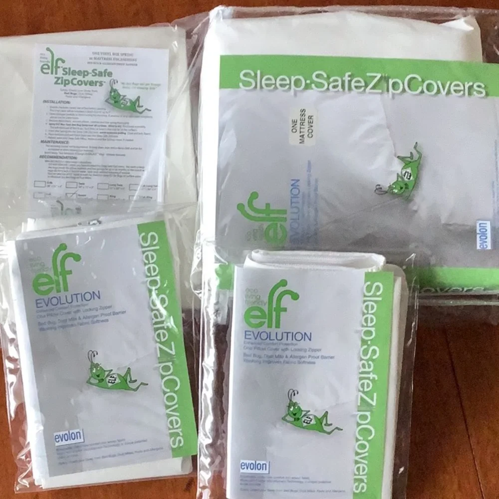 Queen Bed Elf Evolution Bed Bug Mattress Cover set, New