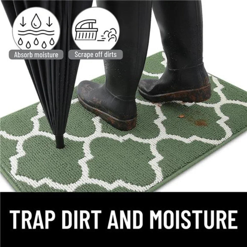 Indoor Door Mat, 32x20, Non-Slip Absorbent Resist Dirt Entrance Mat, Washable