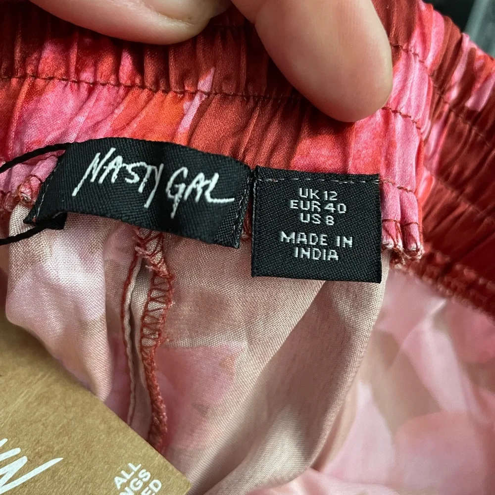 Nasty Gal oversized floral pj trouser set