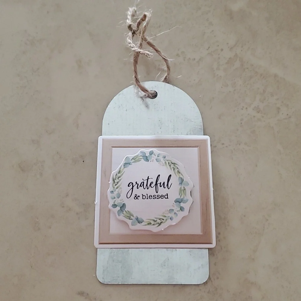 **SALE**Grateful & Blessed Mini Sign