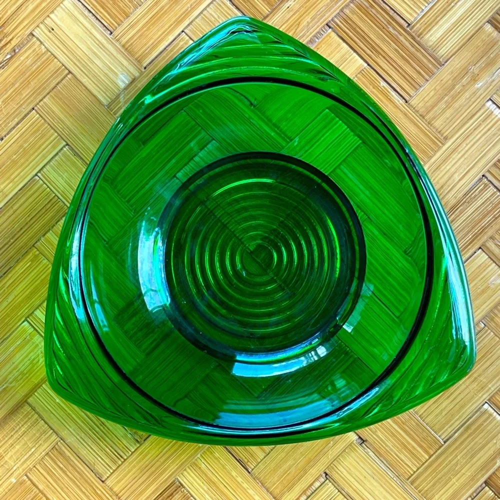 Vintage dark green trinket dish