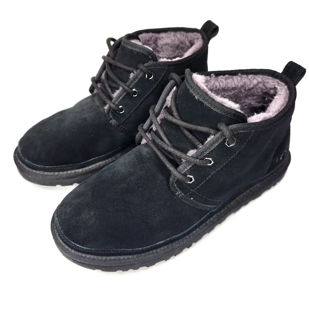 UGG Neumel Black Suede 10 Mens Chukka Boot