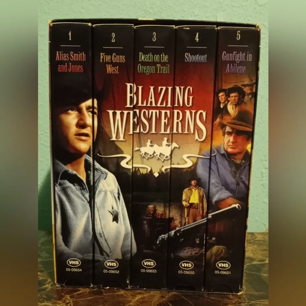 Blazing Westerns Collection 5 Series Pack VHS Tapes