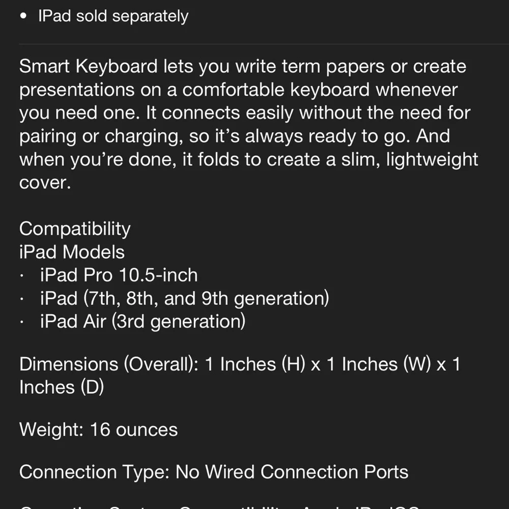 Apple Smart Keyboard for iPad