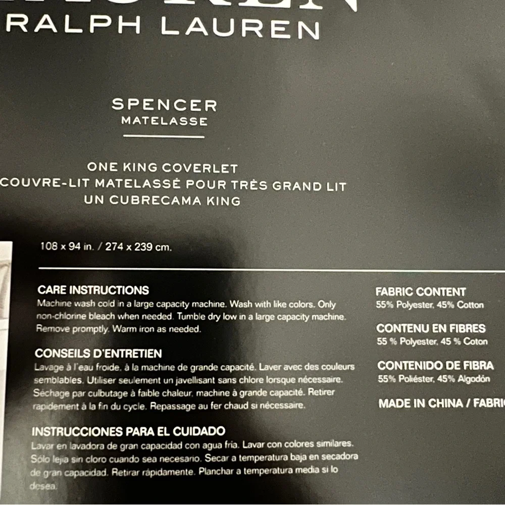 Lauren Ralph Lauren fabric washable