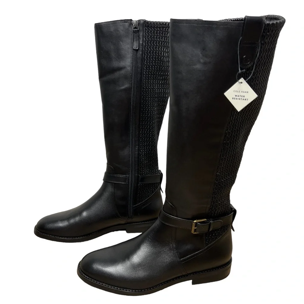 Cole Haan Belted Leather Knee High Boots 11B