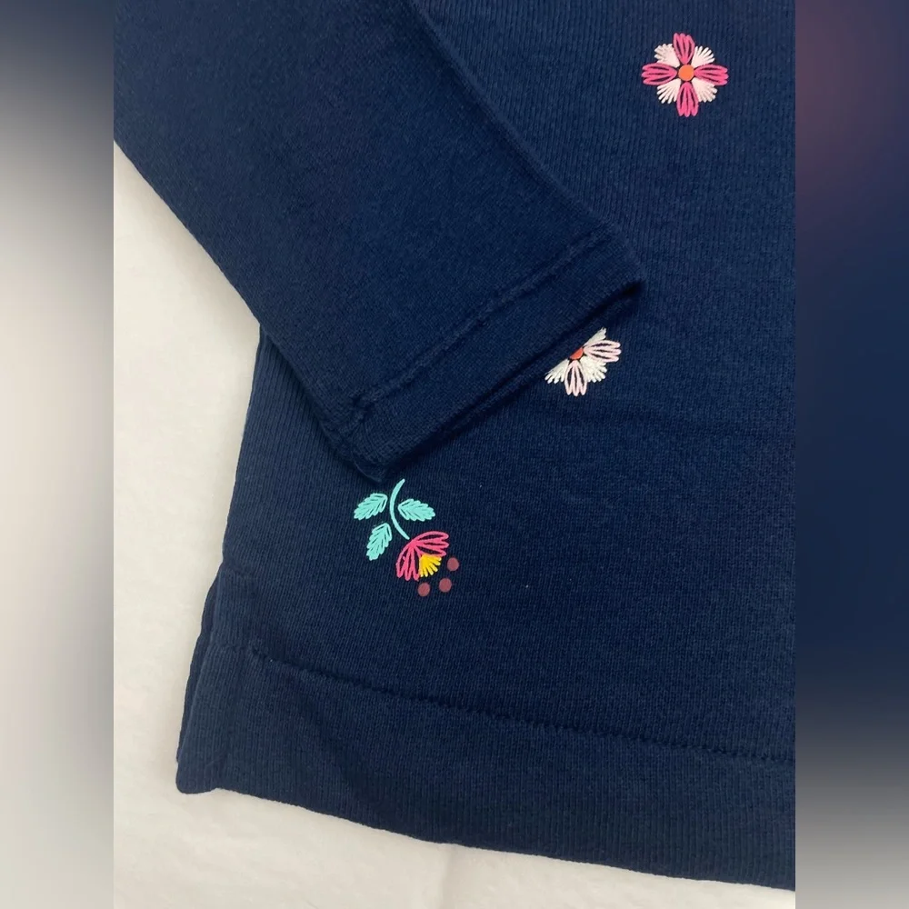 Carter’s Girl Sweatshirt Size 4 Navy Blue Floral
