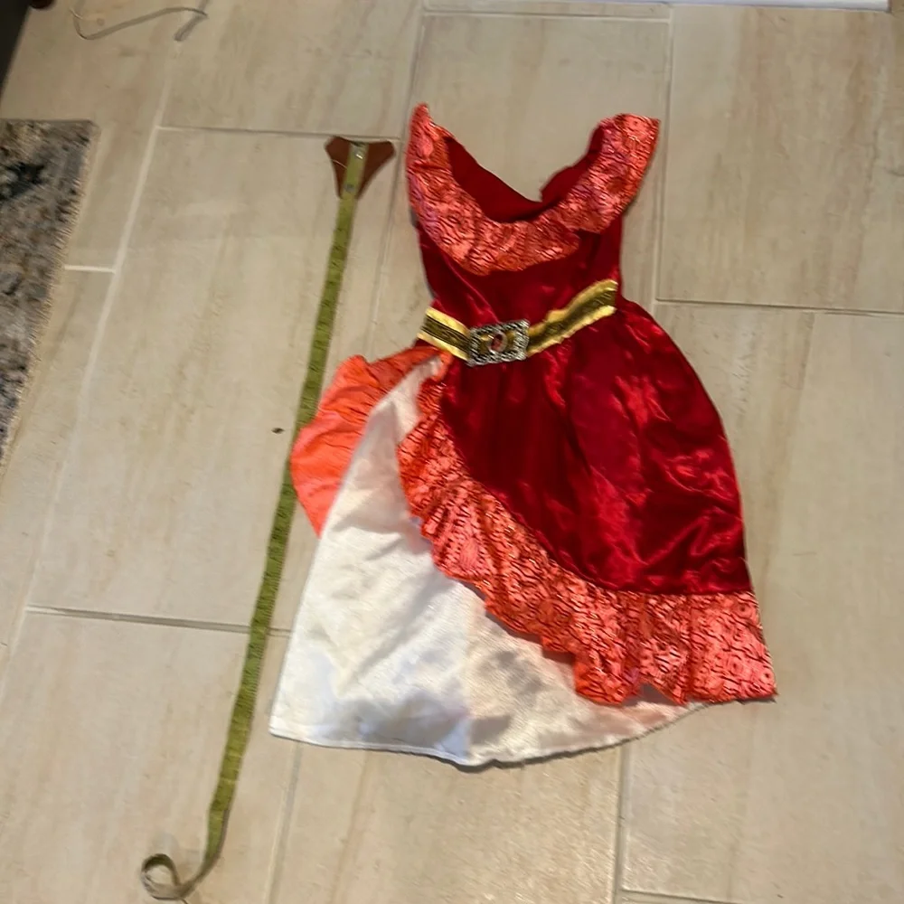 Disney’sElana costume tags have been cut out size small
